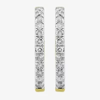 1 CT. T.W. Natural White Diamond 10K or 14K White, Yellow, Rose Gold 22.5mm Hoop Earrings