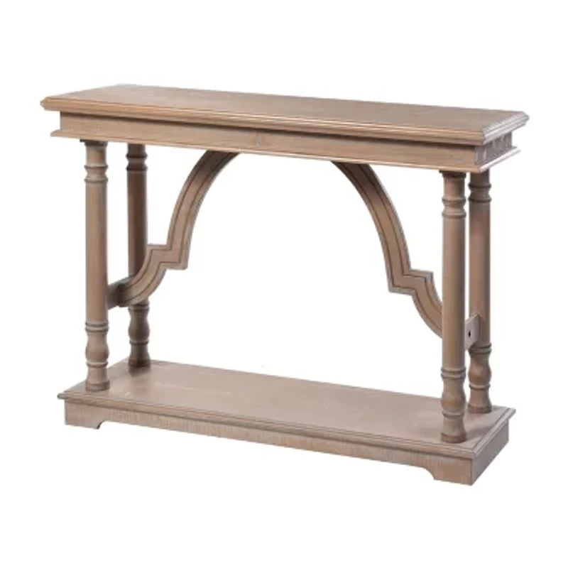StyleCraft Gray Wash Wood Trestle Console Table