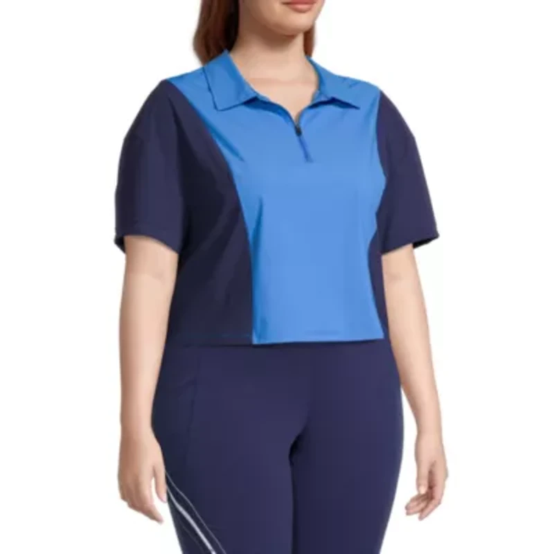 Sports Illustrated Plus Womens Short Sleeve Polo Shirt