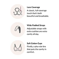 Glamorise Cotton Magic Lift® Support Unlined Wireless Full Coverage Bra 1001