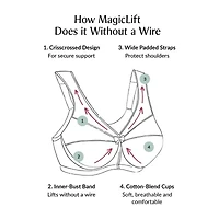 Glamorise Cotton Magic Lift® Support Unlined Wireless Full Coverage Bra 1001