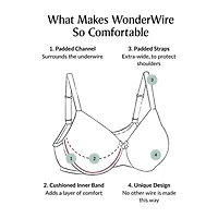 Glamorise Low Cut WonderWire® Lace Underwire Bra- 1240