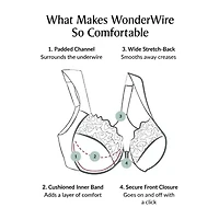 Glamorise Front-Closure Smoothing WonderWire® Underwire Bra-1247