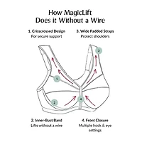 Glamorise MagicLift® Natural Shape Front-Closure Wirefree Bra-1210