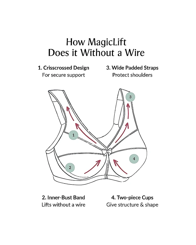 Glamorise MagicLift® Original Support Wirefree Bra-1000
