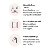 Glamorise Magic Lift® Posture Back Support Full Coverage Unlined Wireless Bra 1265