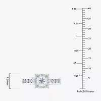 Unisex Adult 3/8 CT. T.W. Natural White Diamond 10K Gold Halo Side Stone Ring Set