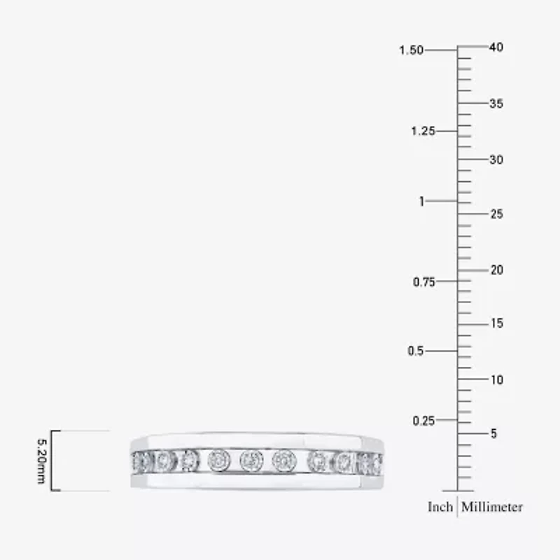 Unisex Adult 3/8 CT. T.W. Natural White Diamond 10K Gold Halo Side Stone Ring Set
