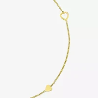 Made in Italy Womens 10K Gold 9 Inch Solid Cable Ankle Bracelet