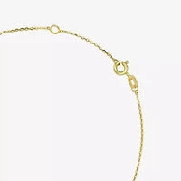 Womens 10K Gold 9 Inch Solid Rope Ankle Bracelet