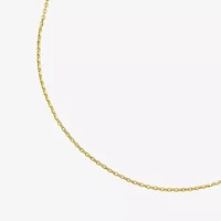 Womens 10K Gold 9 Inch Solid Rope Ankle Bracelet