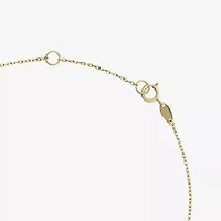 Womens 10K Gold 10 Inch Solid Cable Ankle Bracelet