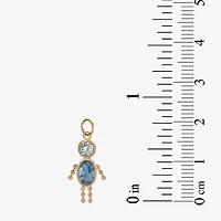 10K Gold March Birthstone Babies Boy Charm