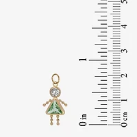 10K Gold August Birthstone Babies Girl Charm