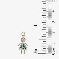 10K Gold December Birthstone Babies Girl Charm