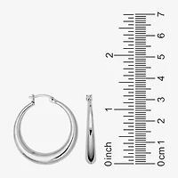 Sterling Silver Graduated Hoop Earrings