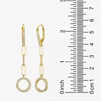 Paris 1901 By Charles Garnier Womens Cubic Zirconia 18K Gold Over Silver Drop Earrings