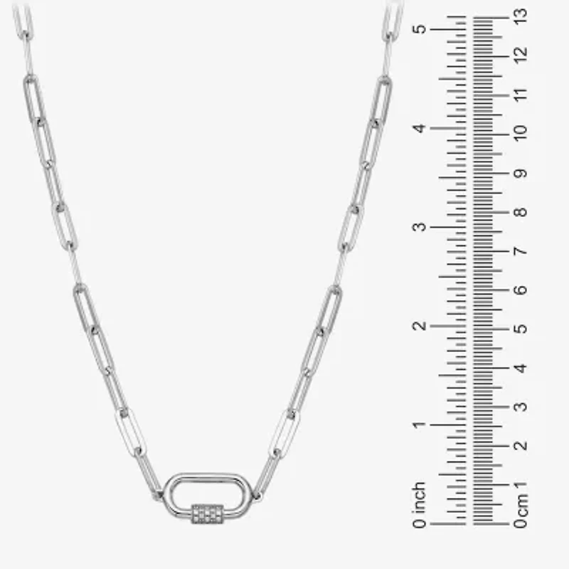 Paris 1901 By Charles Garnier Womens Sterling Silver 17 Inch Link Necklace