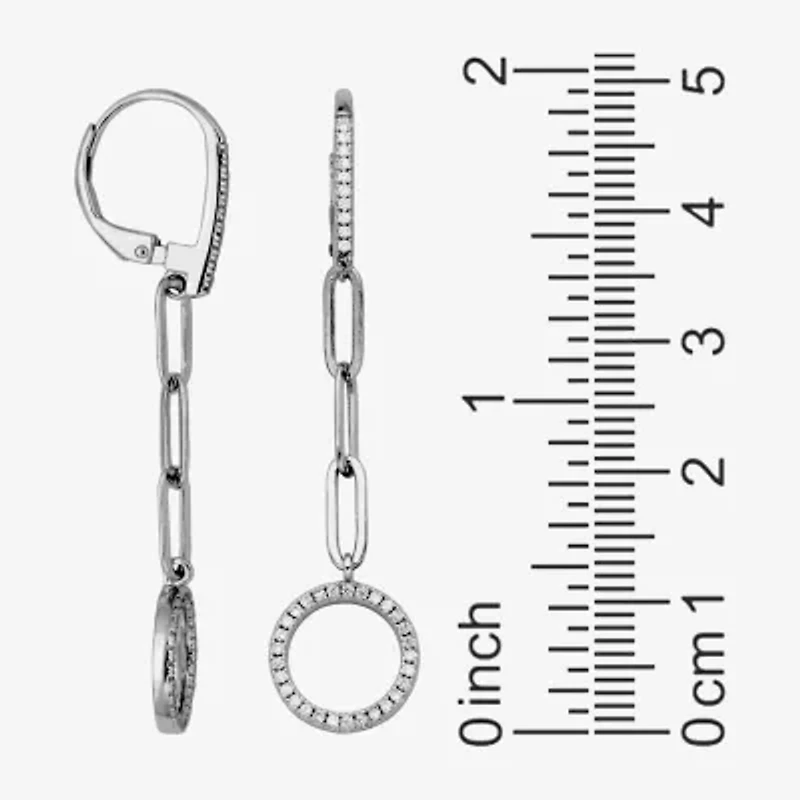 Paris 1901 By Charles Garnier Womens Cubic Zirconia Sterling Silver Drop Earrings