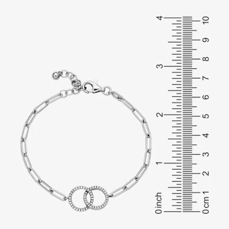 Paris 1901 By Charles Garnier Womens Sterling Silver Solid 6 3/4 Inch Link Bracelet