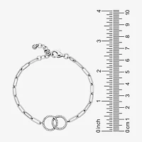 Paris 1901 By Charles Garnier Womens Sterling Silver Solid 6 3/4 Inch Link Bracelet