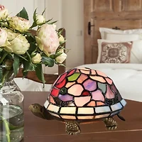 Dale Tiffany Toto Turtle Floral Accent Desk Lamp