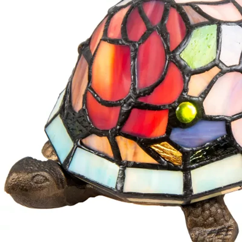 Dale Tiffany Toto Turtle Floral Accent Desk Lamp
