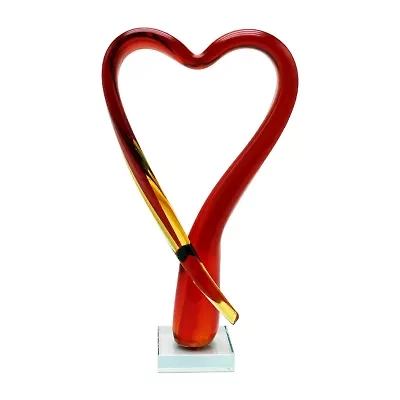 Dale Tiffany Opus Art Glass Heart Birthday Figurine