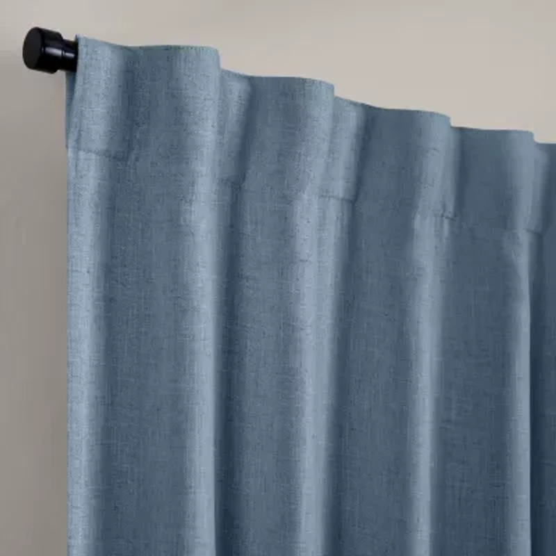 Elrene Home Fashions Harrow Rod Pocket Back Tab Blackout Single Curtain Panel