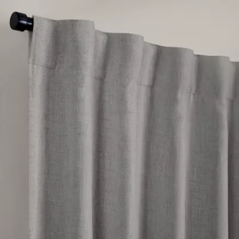 Elrene Home Fashions Harrow Rod Pocket Back Tab Blackout Single Curtain Panel