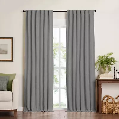 Elrene Home Fashions Harrow Rod Pocket Back Tab Blackout Single Curtain Panel