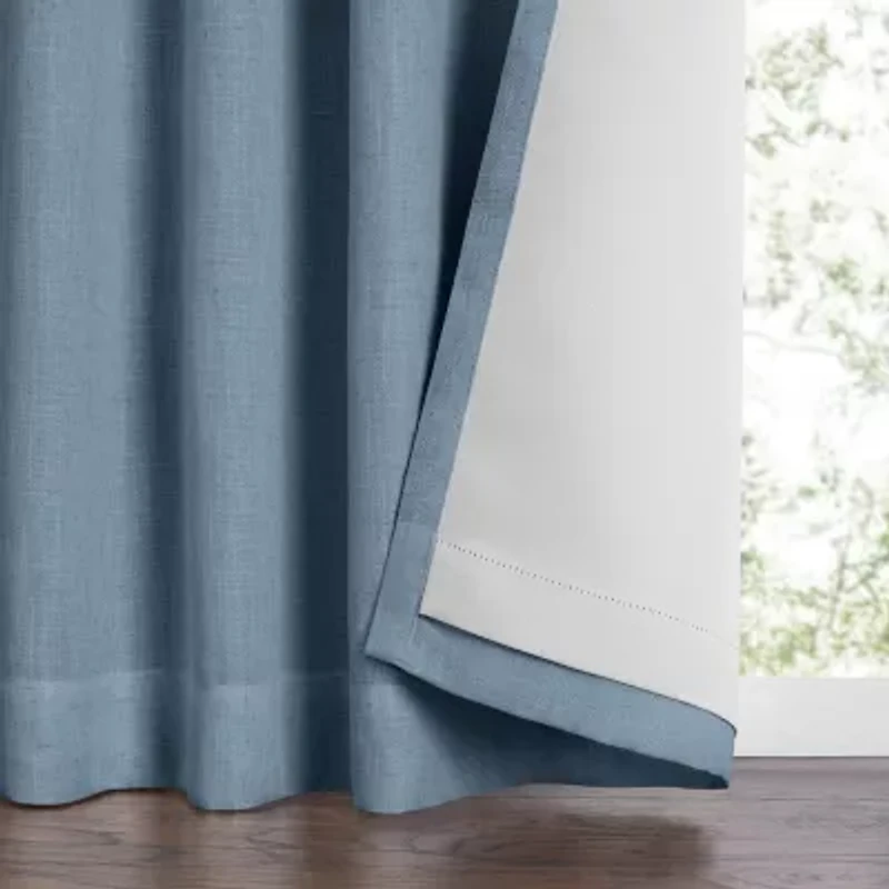 Elrene Home Fashions Harrow Rod Pocket Back Tab Blackout Single Curtain Panel