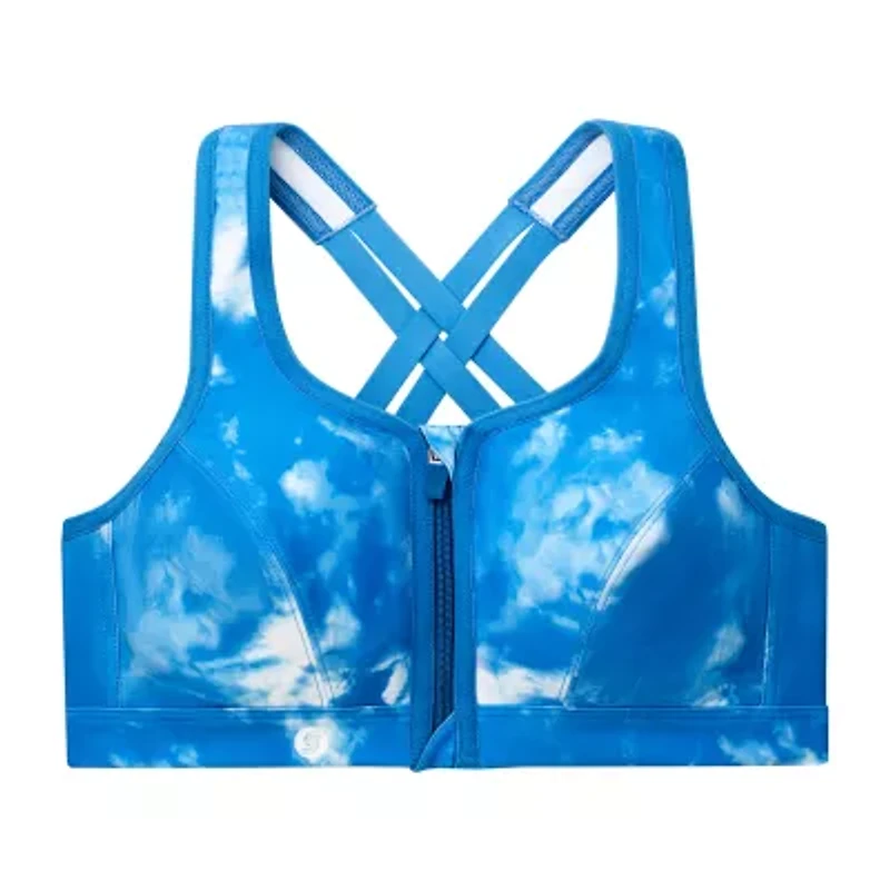 Glamorise® Zip Up Front Closure Sports Bra -9266