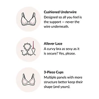 Glamorise Lace Comfort WonderWire® Underwire Bra-9855