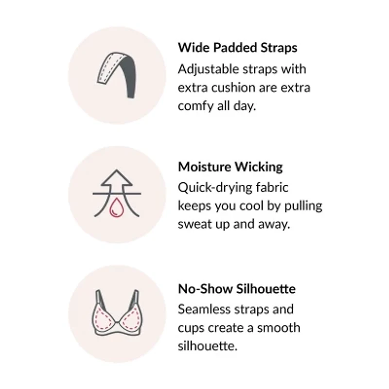 Glamorise MagicLift® Seamless T-Shirt Wirefree Bra-1080