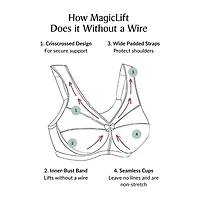Glamorise MagicLift® Seamless T-Shirt Wirefree Bra-1080