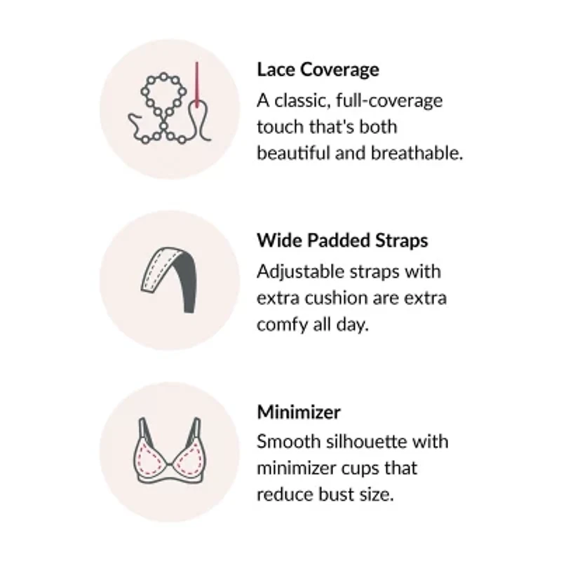 Glamorise MagicLift® Minimizer Wirefree Bra-1003