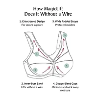 Glamorise MagicLift® Minimizer Wirefree Bra-1003