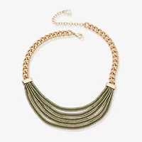 Worthington Gold Tone Womens 16 Inch Collar Necklace