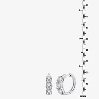 (H-I / Si2-I1) Womens 5 CT. T.W. Lab Grown White Diamond 14K White Gold 18.9mm Hoop Earrings