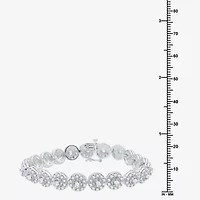 10 Ct.T.W. (H-I / I1) Womens Lab Grown White Diamond 10K White Gold 7.5 Inch Tennis Bracelet