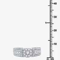 I Said Yes (H-I / I1) Womens 3/4 CT. T.W. Lab Grown White Diamond Sterling Silver or 14K Gold Over Round Side Stone Engagement Ring
