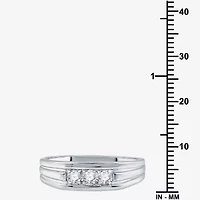 I Said Yes (H-I / I1) Mens 1/4 CT. T.W. Lab Grown White Diamond Sterling Silver Wedding Band