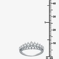 Womens 1/2 CT. T.W. Lab Grown White Diamond Sterling Silver Band