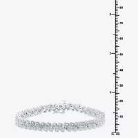 (H-I / I1) Womens 1 CT. T.W. Lab Grown White Diamond Sterling Silver 7.5 Inch Tennis Bracelet