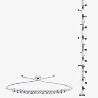 Womens 1/ CT. T.W. Lab Grown White Diamond Sterling Silver Bolo Bracelet