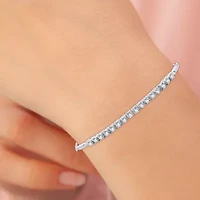 Womens 1/ CT. T.W. Lab Grown White Diamond Sterling Silver Bolo Bracelet