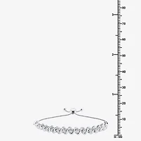 Womens 1/4 CT. T.W. Lab Grown White Diamond Sterling Silver Bolo Bracelet