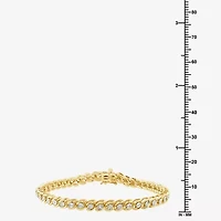 Womens 1/4 CT. T.W. Lab Grown White Diamond 14K Gold Over Silver Sterling 7.5 Inch Tennis Bracelet