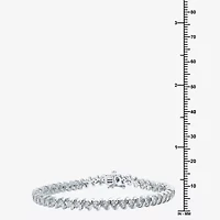 Womens 1/4 CT. T.W. Lab Grown White Diamond Sterling Silver 7.5 Inch Tennis Bracelet